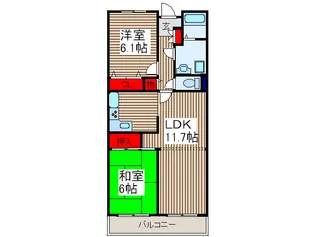戸田パークフォルム【5階】の間取り