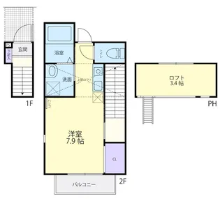 SUN VILLA(サン ヴィラ)【2階】の間取り