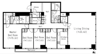 レジディア市谷砂土原 N【2階】の間取り