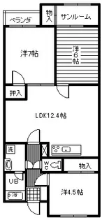 サンベール【1階】の間取り