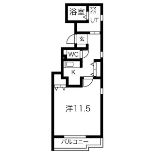 ヒルズ向陽【3階】の間取り