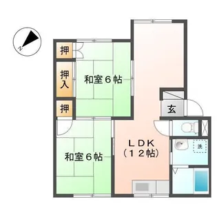 北浅井ハイツ【1階】の間取り