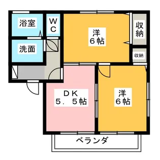 一之崎ハイツ【2階】の間取り