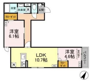 グラナーデ西大泉【2階】の間取り