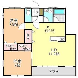 ラ・プードル【2階】の間取り