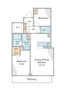 フェリーチェ【2階】の間取り