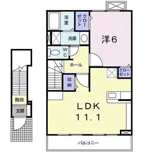ベルメゾン・ロワールC【2階】の間取り