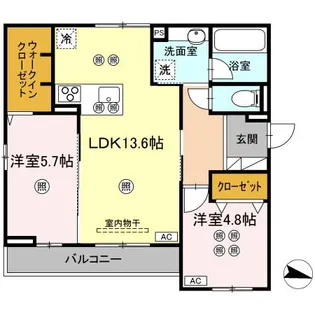 ジャンティリッツ西条【2階】の間取り