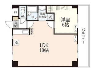カルチェ・ヴェールS棟【6階】の間取り