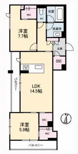 クロノス【2階】の間取り