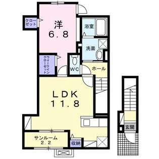 グレイスヴィラ2番館【2階】の間取り