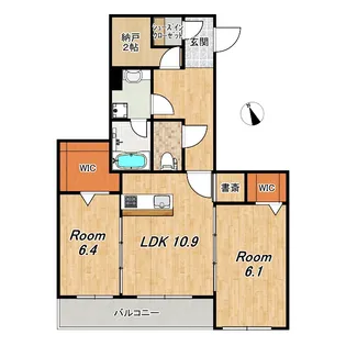 エオニオ桂川【1階】の間取り