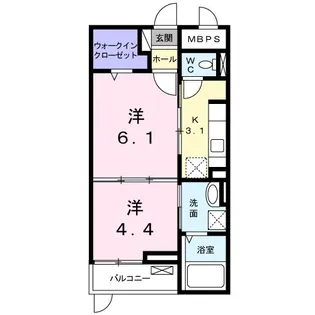 サニーレジデンス【1階】の間取り