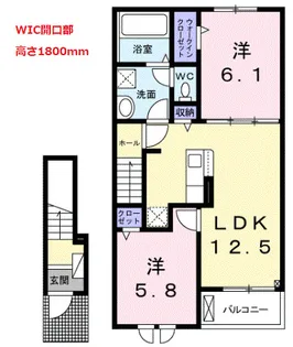 プラシード神代II【2階】の間取り