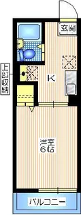 シティハイム ヒロセB【1階】の間取り