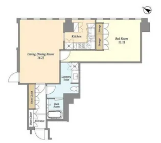 プルデンシャルタワーレジデンス【33階】の間取り