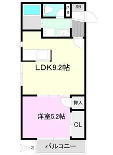 ブライト館下【1階】の間取り