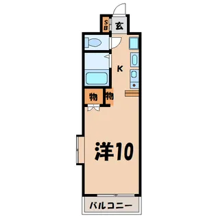 K’sTOWER(熊谷市銀座)【9階】の間取り