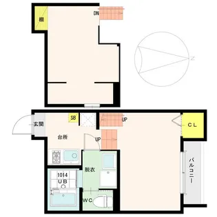 BELLE VILLA長町【1階】の間取り