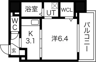 OAK弥栄夕陽ケ丘(オークヤサカ)【6階】の間取り