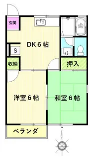 コーポさがみ野A【2階】の間取り