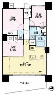 レーベン秋田 THE IMPERIAL TOWER【13階】の間取り