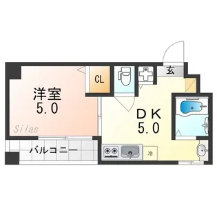 プロスペクト河原町五条【9階】の間取り