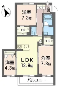 ティエンポ フェリズ I【3階】の間取り