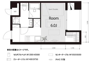 グレースプラザ若松町【4階】の間取り