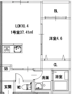オルビスタ健軍【2階】の間取り