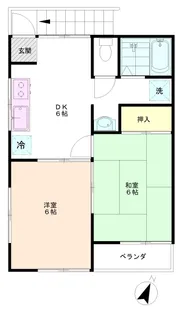 レオコーポキタムラ【2階】の間取り
