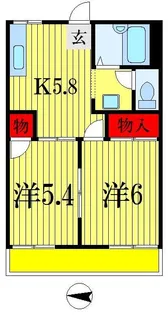 コーポ・サトーB棟【1階】の間取り