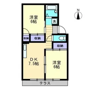 プレジール藤原A棟【1階】の間取り