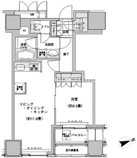 ウエストパークタワー池袋【11階】の間取り
