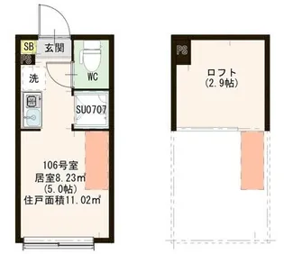 ハーモニーテラス赤羽南【1階】の間取り