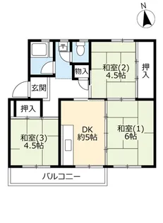 UR春木【4階】の間取り