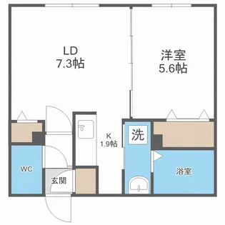 ラルーチェ南郷【4階】の間取り