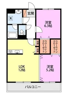 RESIDENCE Hill West裏館【4階】の間取り