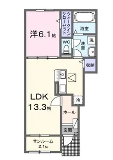 ベニアージュ E【1階】の間取り
