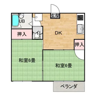 ハイツ北吉津【2階】の間取り