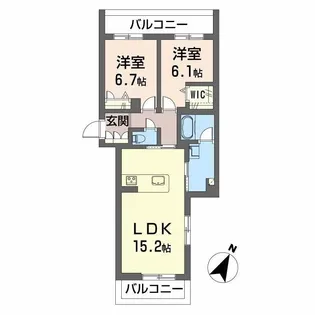 シャーメゾン プリンスコート【2階】の間取り