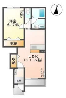 プティヴェールA【1階】の間取り