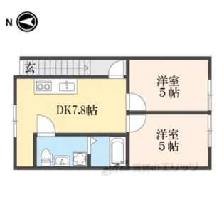 西野大鳥井ハイツ【2階】の間取り