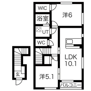 グランドソレイユ福沢【2階】の間取り