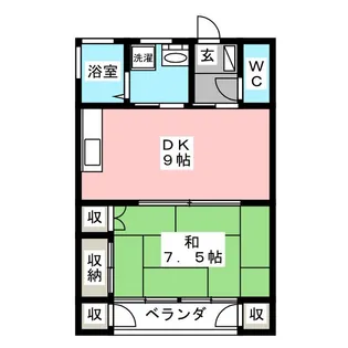 マンション日本ライン【3階】の間取り