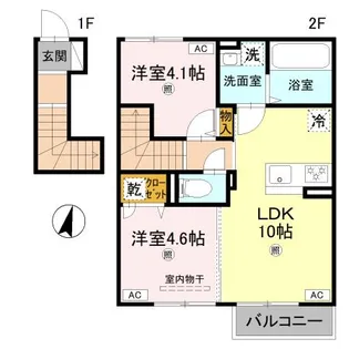 リアン平松 B棟【2階】の間取り