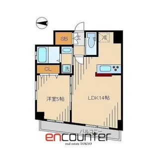 ベルティーセ新宿【3階】の間取り
