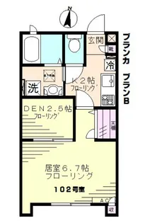 ブランカ ブランB【1階】の間取り