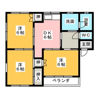 サンシティ本多【2階】の間取り