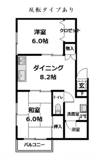 リバーハイツII【1階】の間取り